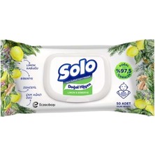 Solo Doğal Hijyen Limon&biberiye 50 Yaprak Islak Mendil
