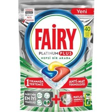 Fairy Limon Kokulu Platinum Plus Bulaşık Makinesi Deterjanı 40 Tablet