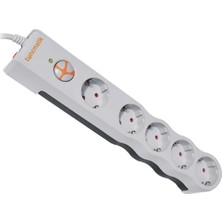Binbir Göz Bilgisayar Tunçmatik Powersurge TSK6134 1050 Joules 5'li Beyaz /1.5m Akım Korumalı Priz