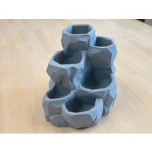 Mays 3D Studio Modern Çoklu Sukulent Saksısı Geometrik Dekoratif Saksı