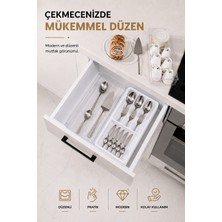 Fevito Çekmece Içi Kaşıklık Organizer Bölmeli Mutfak Düzenleyici Beyaz S-11030