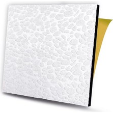 Esranın Dünyası Tink Kendinden Yapışkanlı Ses ve Isı Yalıtım Paneli, Akustik Duvar Paneli, Ses Yalıtım Süngeri, Keçe Kaplı Sünger 41X41 cm (Beyaz, 6 Adet/1 M²)