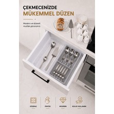 Fevito Çekmece Içi Kaşıklık Organizer Bölmeli Mutfak Düzenleyici Gri S-11030