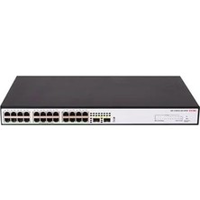 Binbir Göz Bilgisayar H3C S1600V2-26P-HPWR 24 24 Port 10/100/1000 24 Port Poe 2 x Sfp 370 Watt Yonetılebılır Rack Mount Swıtch