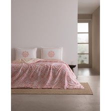 Madame Coco Alard King Size %100 Pamuk Ranforce Baskılı Çarşaflı Nevresim Takımı - Mercan
