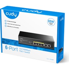 Binbir Göz Bilgisayar Cudy FS1006P 6 Port 10/100 4 Port Poe+ 60W Yonetılemez Desktop Swıtch