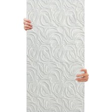 Esranın Dünyası Tink 3D Kendinden Yapışkanlı Duvar Kağıdı Yeni Nesil Akustik Keçe Panel Modern Desen 52X98 cm (Beyaz, 2 Adet 1 M²)