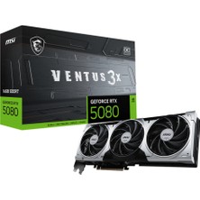 MSI VGA GEFORCE RTX 5080 16G VENTUS 3X OC PLUS RTX5080 16GB GDRR7 256 B DX12 PCIE 5.0 X16 (3XDP 1XHDMI)