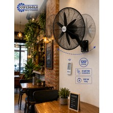 Çifçioğlu Siyah Duvar Vantilatörü 20 Inç 50 cm Uzaktan Kumandalı 120 Watt