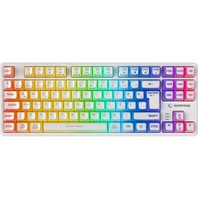 Rampage Zephyra Tkl Rgb Beyaz Sessiz Türkçe Q Gaming Klavye Keyboard Kompakt Profesyonel Oyuncu Klavyesi