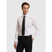Cacharel Erkek Beyaz Slim Fit Pamuklu Klasik Gömlek 50311551-VR013
