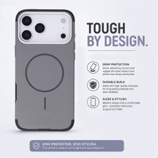 PLM Koen iPhone 17 Pro Uyumlu Magsafe Kılıf – Kablosuz Şarj Destekli, Köşe Koruma Darbe Emici, Şeffaf Mat Premium Telefon Kılıfı, Gri