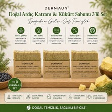 DERMAUN DOĞAL EL YAPIMI KATRAN VE KÜKÜRT SABUNU 3'LÜ AVANTAJ SETİ