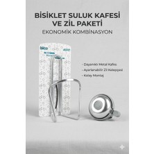 Primeaks Bisiklet Aksesuar Seti - Metal Suluk Kafesi + Yüksek Sesli Bisiklet Zili