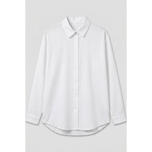 Norshen Oversize Uzun  Taraklı Basic Gömlek