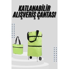 Katlanabilir Tekerlekli Çantalı Çarşı Pazar Arabası Alışveriş Çantası Pik - SO3863-5790