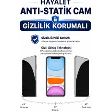 3gen Case iPhone 11 Uyumlu Hayalet Cam Privacy Ekran Koruyucu 9H Temperli Cam Yanlardan Görünmez