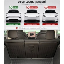 Li Parts Tesla Model Y Juniper Tpe Arka Koltuk Koruyucu, Arka Koltuk Paspası 3'lü Set