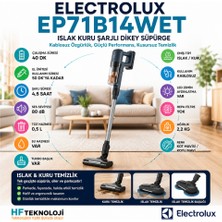 Electrolux Düşük Ağırlık, Güçlü Performans EP71B14WET Şarjlı Dikey Moplu Süpürge