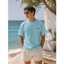 Şık ve Mutlu Premium Pamuk Oversize Casablanca T-Shirt
