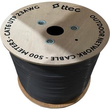 Ttec KBL-CAT623CCA/OUT500S 500MT U/utp Cat6 Outdoor Network Kablo Sıyah Cca 0.50MM