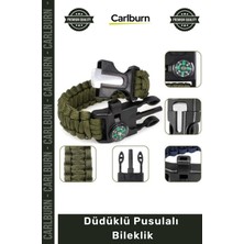 Carlburn #bileklik Outdoor Kamp Hayatta Kalma Paracord Taktik Ekipman Doğa Acil Düdüklü Pusulalı Bileklik