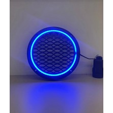 foxus mavi/ lacivert 20 cm ışıklı hoparlör kapağı  parklak abs
