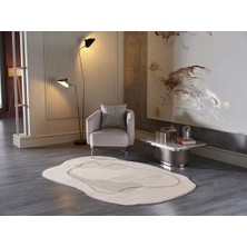 Gümüşsuyu Lugano Art 19041 Modern Oval Antitoz Halı Bej