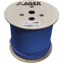Ager AC-600-5-BL 500MT U/utp Cat6 LS0H - Helojen Free Mavı 250MHZ 23AWG %100 Bakır
