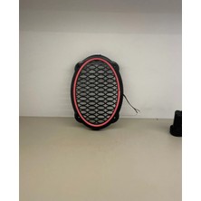 foxus kırmızı 20 cm ışıklı hoparlör kapağı  parklak abs