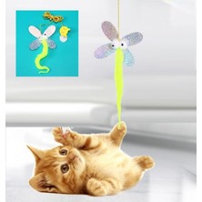 MiraLive Kelebek Model Elastik Kendinden Yapışkanlı Kedi Oyun Oltası (K95)