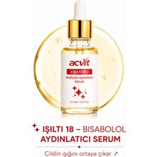 Acvit Işıltı 18 Bisabolol Aydınlatıcı Serum 30 ml | Leke Karşıtı & Cilt Tonu Eşitleyici & Işıltı Veren