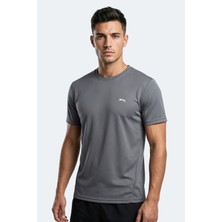 Slazenger Haunted I Erkek  Koyu Gri Tişört