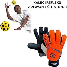 Çocuklar Için Zıp Zıp Eğitim Topu ve Kaleci Eldiveni Seti