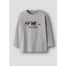 Name It T-Shirt Uzun Kol Gri