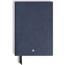 Montblanc Saffiano Deri Mavi Orta Boy Defter 134758