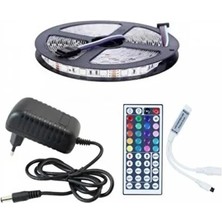 Rgb Şerit LED 5m Kumandalı 20 Renkli, 3 Çipli, Iç Mekan Aydınlatması