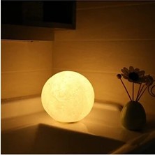 Renkli 3D Ay Gece Lambası, Yumuşak Işık, Çocuklar ve Dekor Için Harika Seçenek