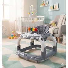 Renkli Oyuncaklı Mama Tablalı Zıp Zıp Hoppala ve Yürüteç Seti