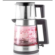 Cam LED Işıklı Çay Makinesi, Modern ve Şık Tasarım, Hızlı Demleme