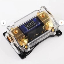 Foxus Kingvox Oto Amfi Sigorta Yuvası Dijital Voltmetre 200 Amper 1 Giriş 1 Çıkış