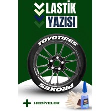 Baghes Toyo Tires Motosiklet ve Otomobil Araç 3D Oto Lastik Yazısı Sticker Arma Seti – 8 Adet