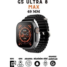 Gs 8 Ultra Max 49MM Kordon Kilitli Vidalı Akıllı Saat, iPhone 11 Pro Max ile Uyumlu