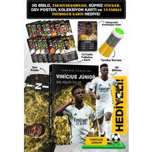 Parodi Yayınları Vinicius Junior Futbolcu Kitabı - Maç Kornası, 3D Biblo, Dev Poster, Sticker, 14 Kart ve Koleksiyon Kartı Hediyeli