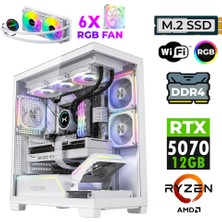 Xaser Jett X20 Ryzen 7 5700X 16GB Ram 1tb M.2 Nvme SSD 12GB RTX5070 Sıvı Soğutmalı Oyuncu Bilgisayarı