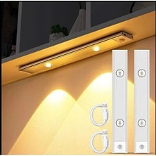 Sensörlü LED Slim Bant, Beyaz, 30CM, Kabin ve Dolap Için Dekoratif Gece Lambası