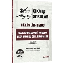 İmtiyaz Yayıncılık Imtiyaz Yayıncılık 2026 Hakimlik Hmgs Ceza Muhakemesi Hukuku, Ceza Hukuku Özel Hükümler Çıkmış Sorular Çözümlü