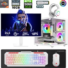 Xaser Eagle X60 Ryzen 7 5700X 16GB Ram 512GB M.2 Nvme SSD 8gb RTX5060 Sıvı Soğutmalı 24.5" 240Hz Oyuncu Tavsiye Sistem
