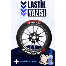 Baghes Pirelli Motosiklet ve Otomobil Araç 3D Oto Lastik Yazısı Sticker Arma Seti – 8 Adet