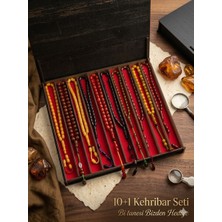 Mugees Koleksiyonerlere Özel: 10+1 Premium Kehribar Tesbih Seti (Özel Ahşap Kutulu)